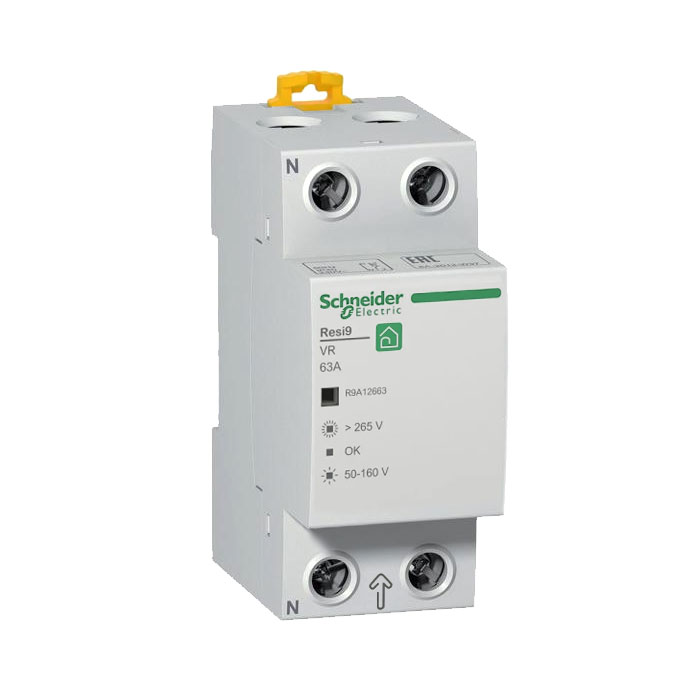 R9A12663 Schneider Electric Resi9 Реле напряжения 63А 1P+N 230В 50Гц