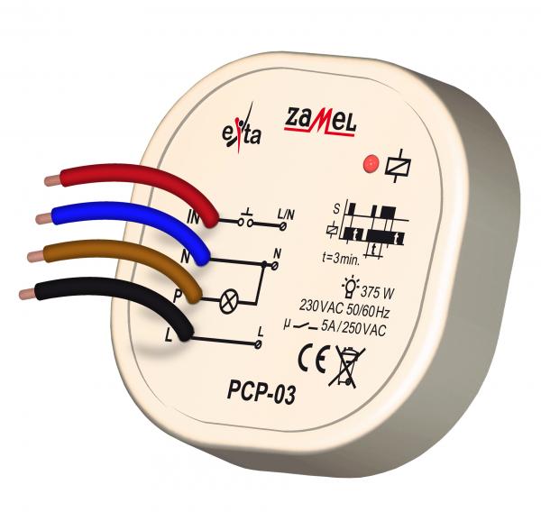 Zamel Реле времени импульсное с задержкой выключения,  230V AC,  IP20 (PCP-03)