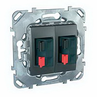 SE Unica Top Графит Аудиорозетка 2-ая (MGU5.8787.12ZD)