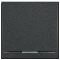 BT Axolute Антрацит Выключатель кнопочный 10А (1NO контакт)   2 мод (HS4055/2)
