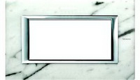 BT Axolute Белый мрамор Каррара Рамка 4 мод прямоугольная (HA4804RMC)