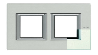 BT Axolute Фарфор Рамка 2+2 мод прямоугольная (надпись горизонтально)  (HA4802M2HBG)