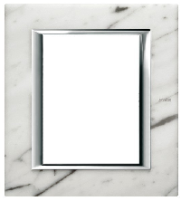 BT Axolute Белый мрамор Каррара Рамка 3+3 мод прямоугольная (HA4826RMC)